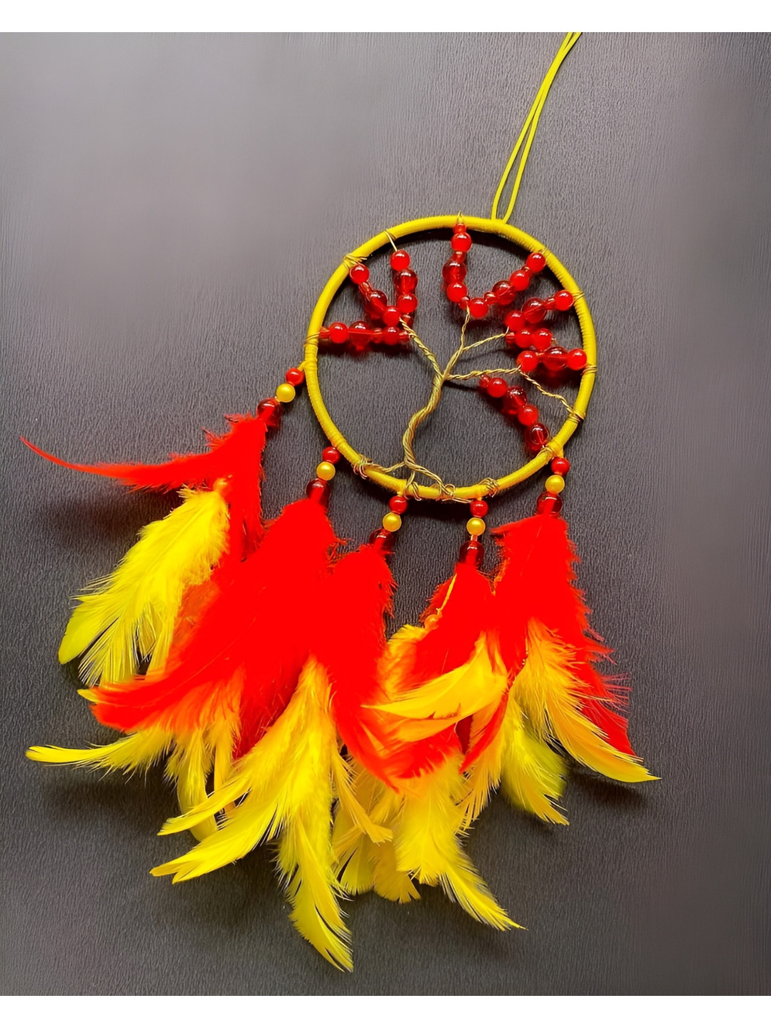 

UVID ART AND CRAFT SUPPLIES Hanging Dream Catcher, Red