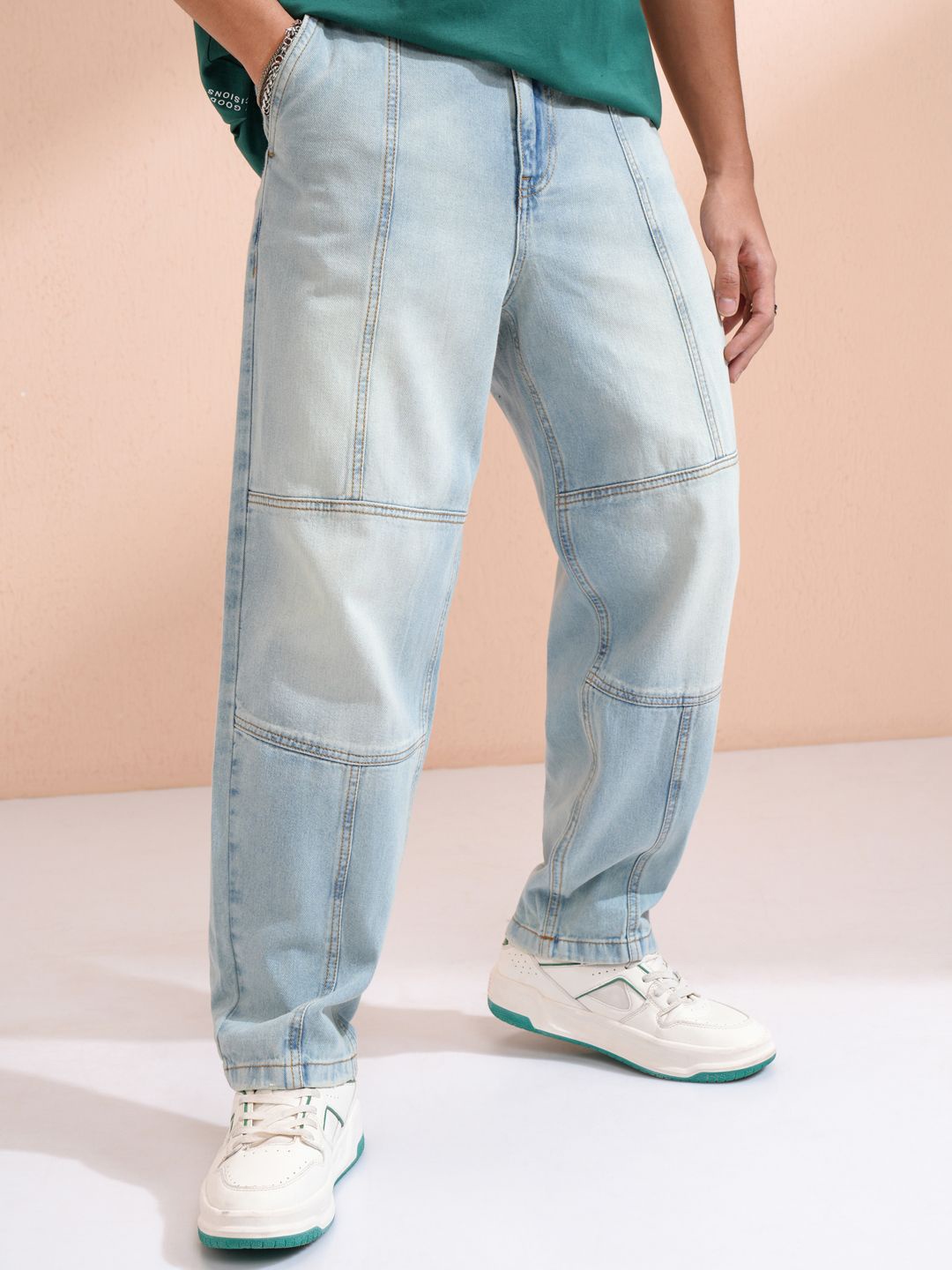 

HIGHLANDER Men Straight Fit Heavy Fade Jeans, Blue