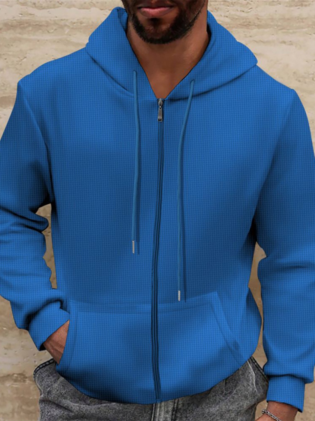 

StyleCast x Revolte Men Hooded Sweatshirt, Blue