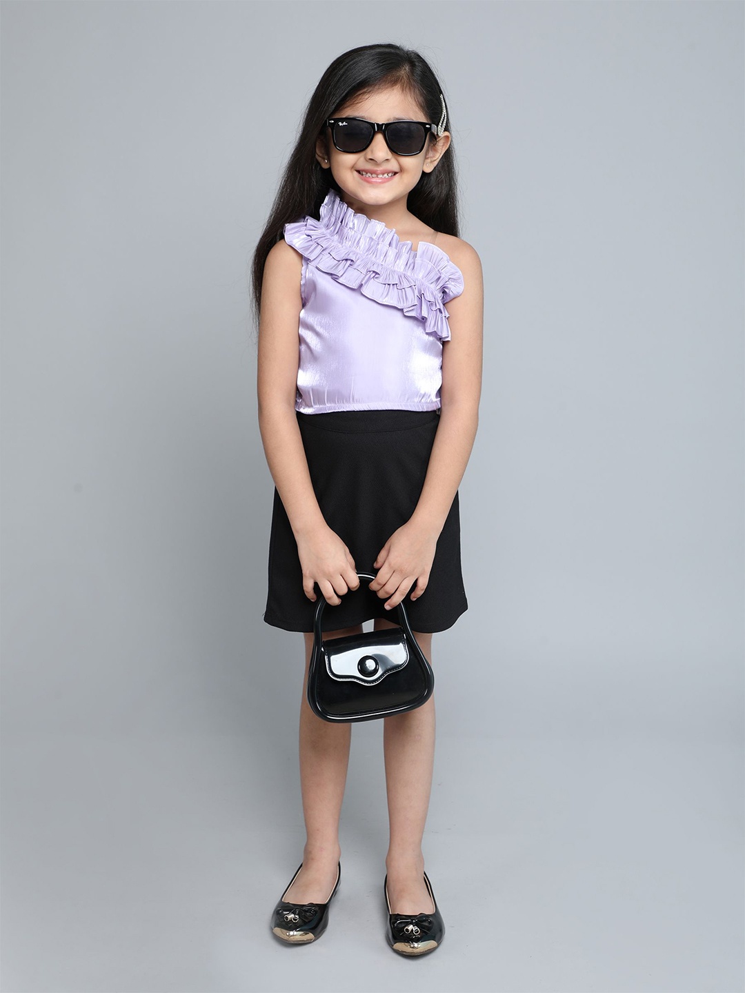 

taffykids Girls Top with Skirt, Purple