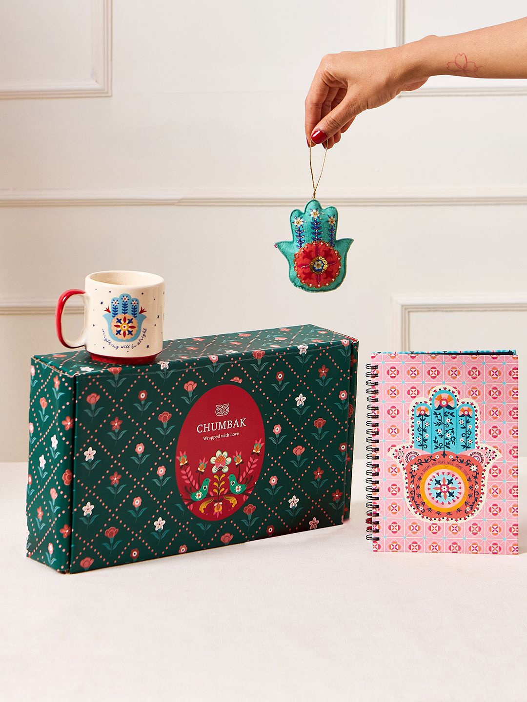 

Chumbak Set of 3 Printed Home Gift Sets, Pink