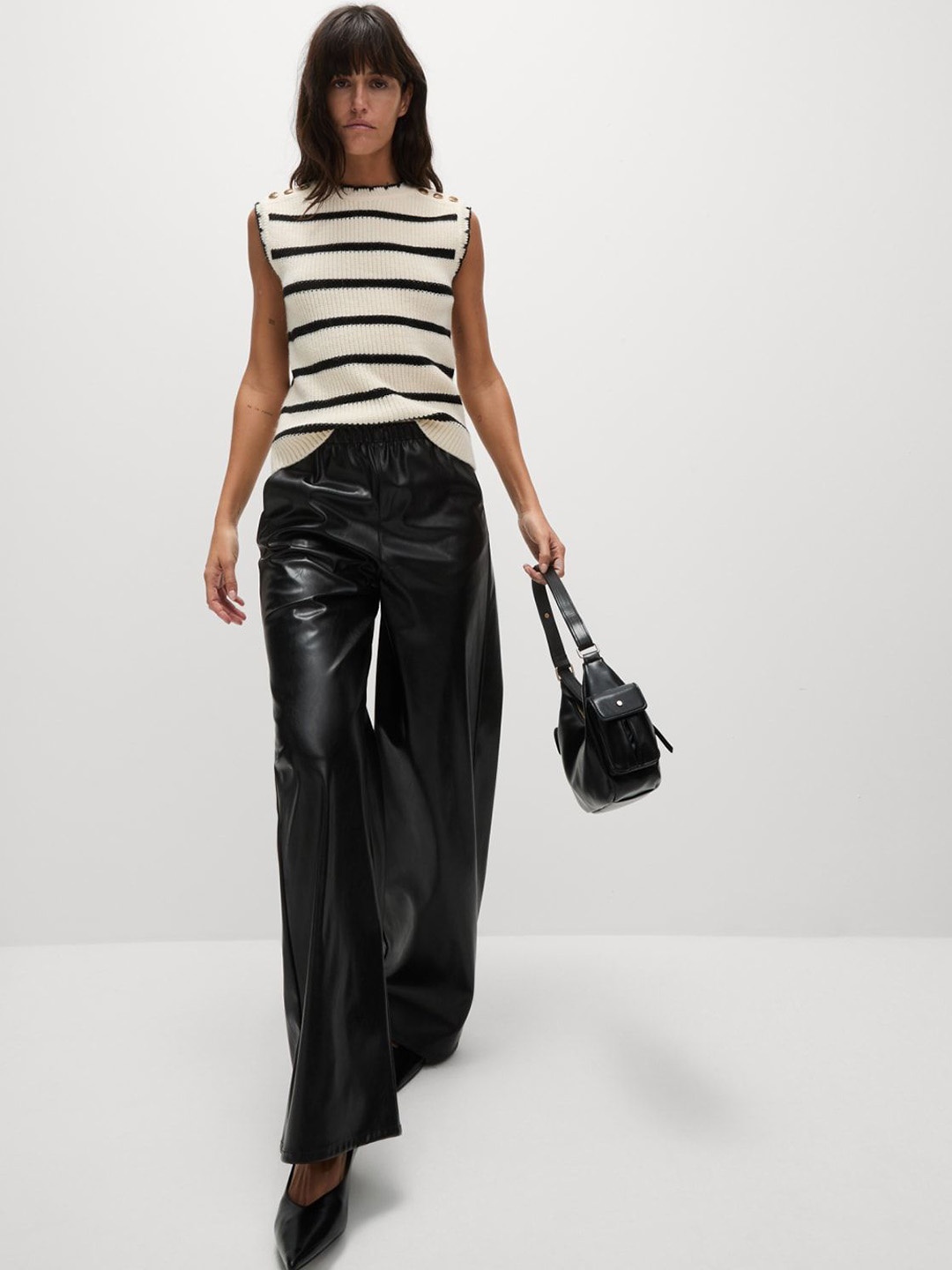 

Marks & Spencer Women High-Rise Trousers, Black