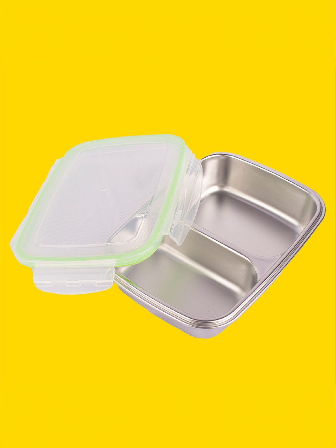 

10club Green Stainless Steel Lunch Box with 2 Compartment - 850ml