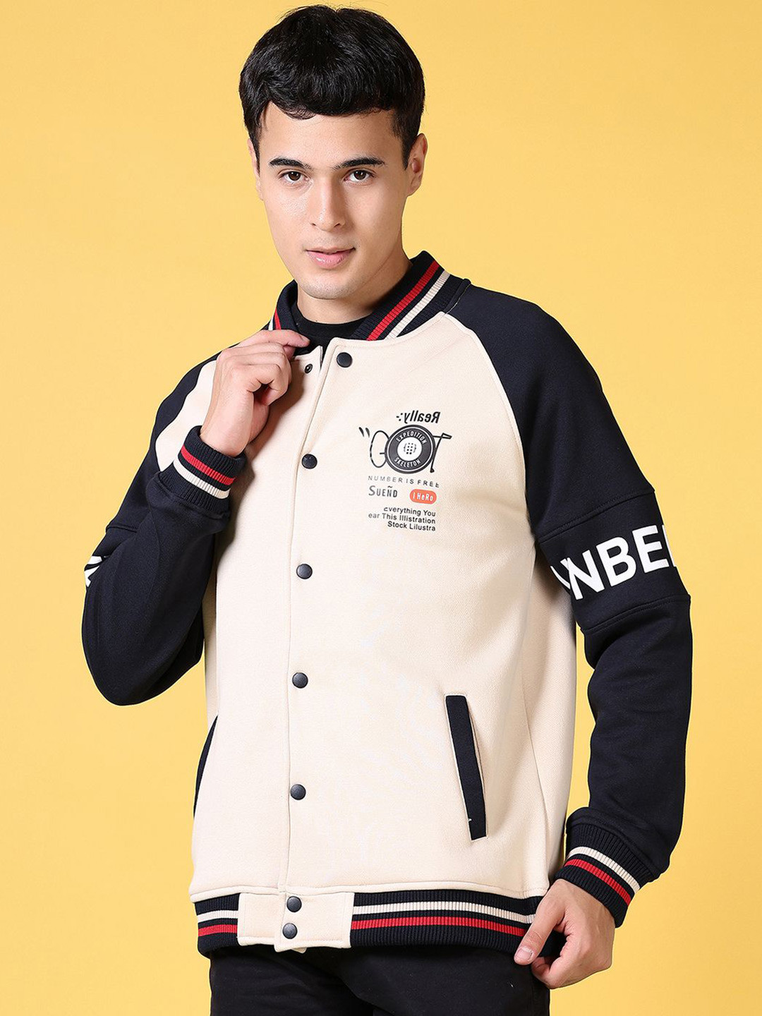 

V-Mart Men Printed Sweatshirt, Off white