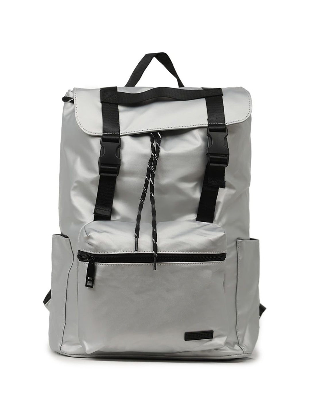 

Snitch Men Solid Backpack with Compression Straps, Silver