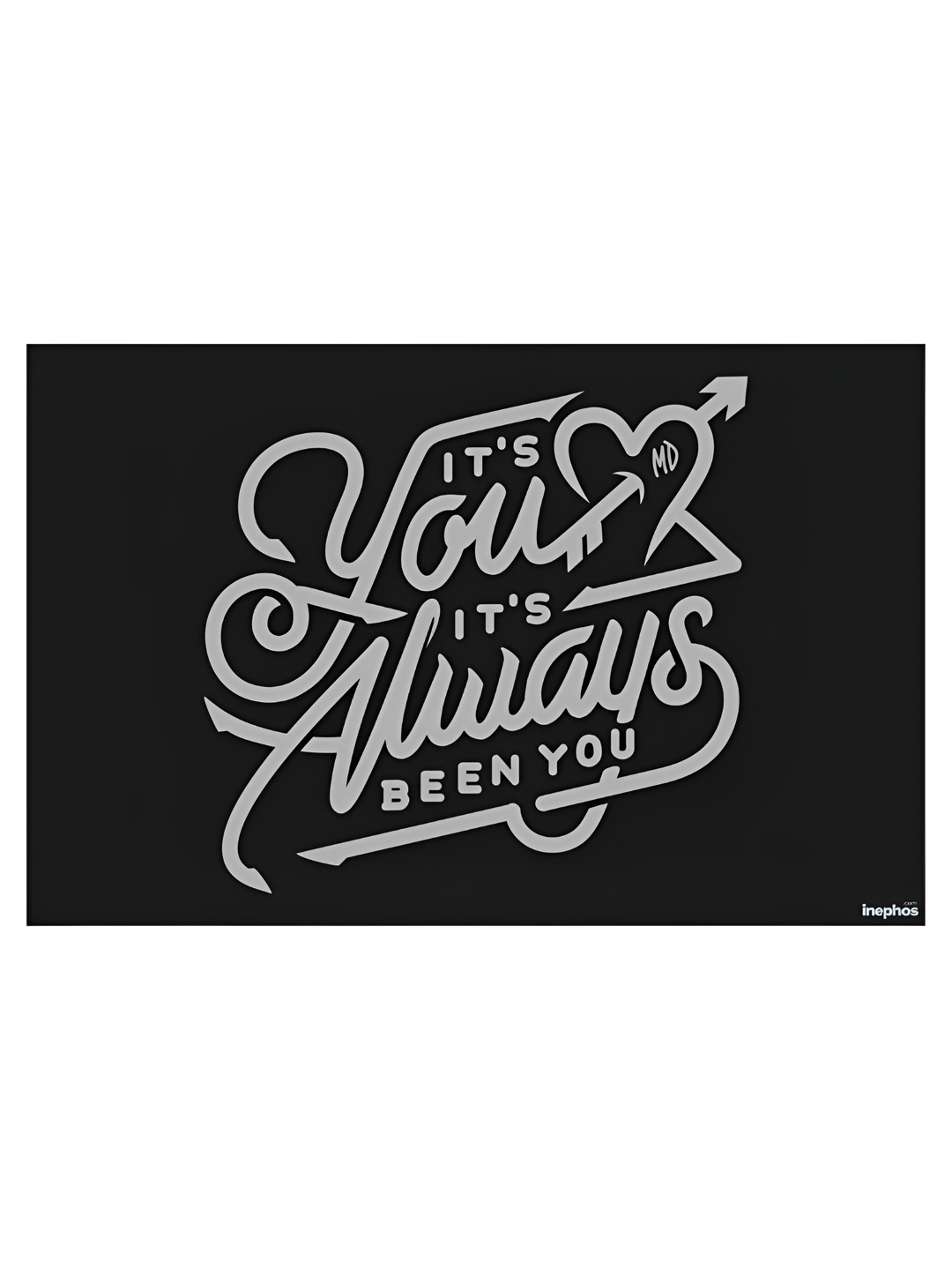 

Inephos Black & Grey Printed Paper Creative Artwork Wall Poster