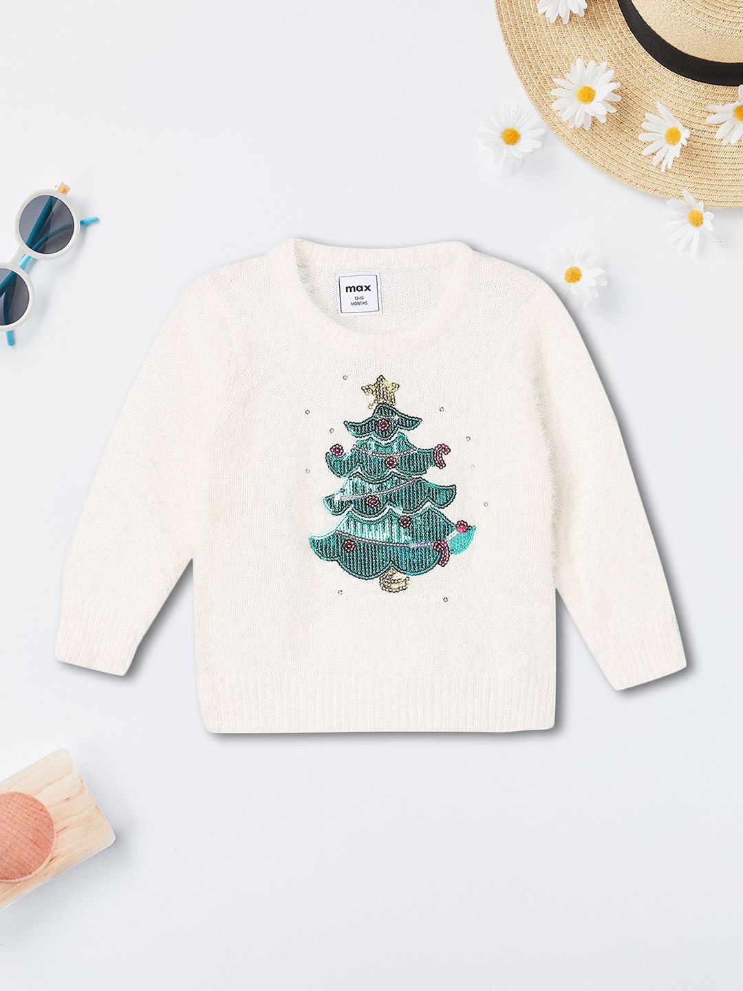 

max Girls Pullover Sweater, Beige