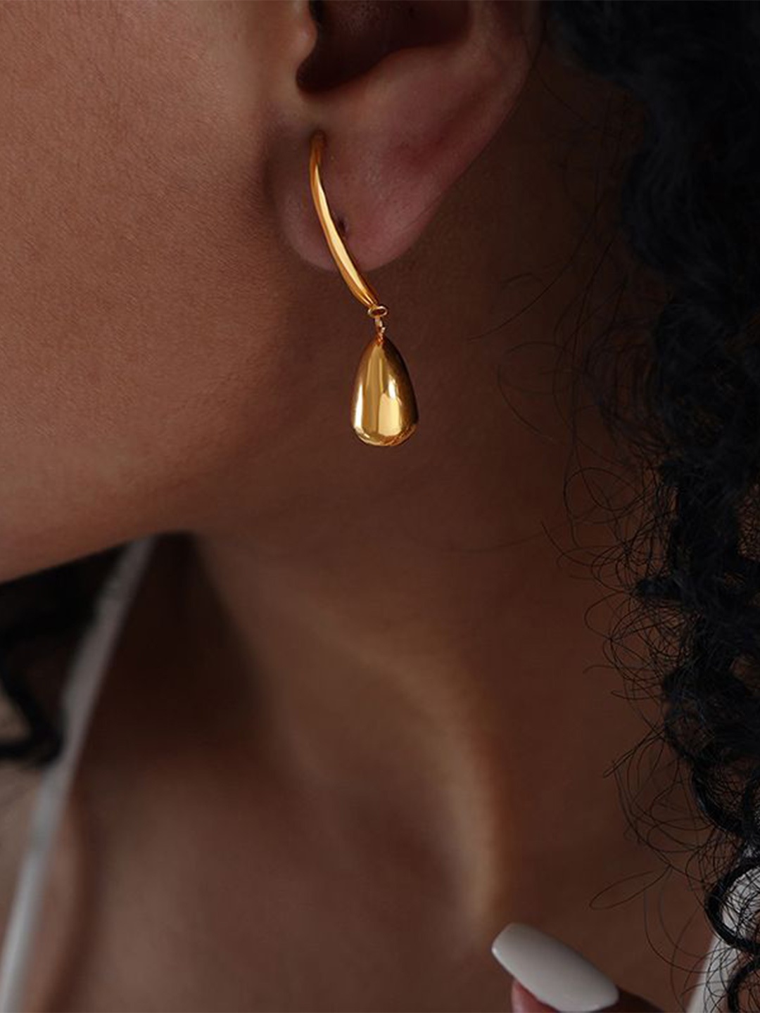 

PALMONAS Classic Drop Earrings, Gold