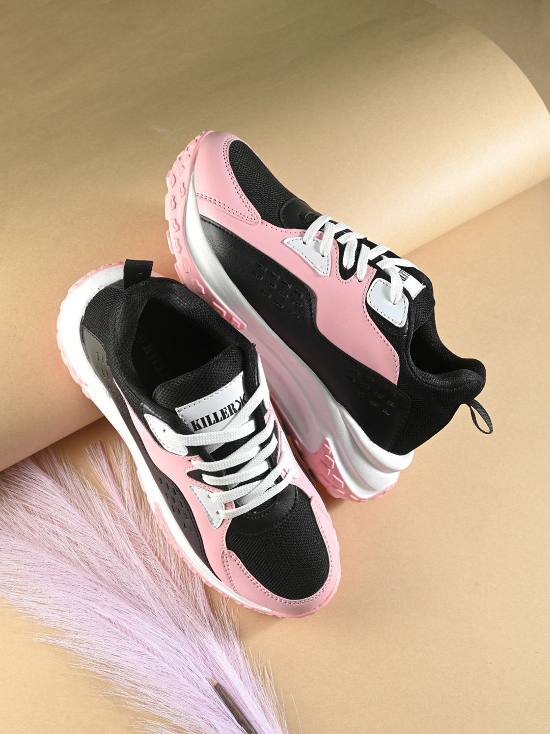 

Killer Women Colourblocked Lace-Ups Sneakers, Pink