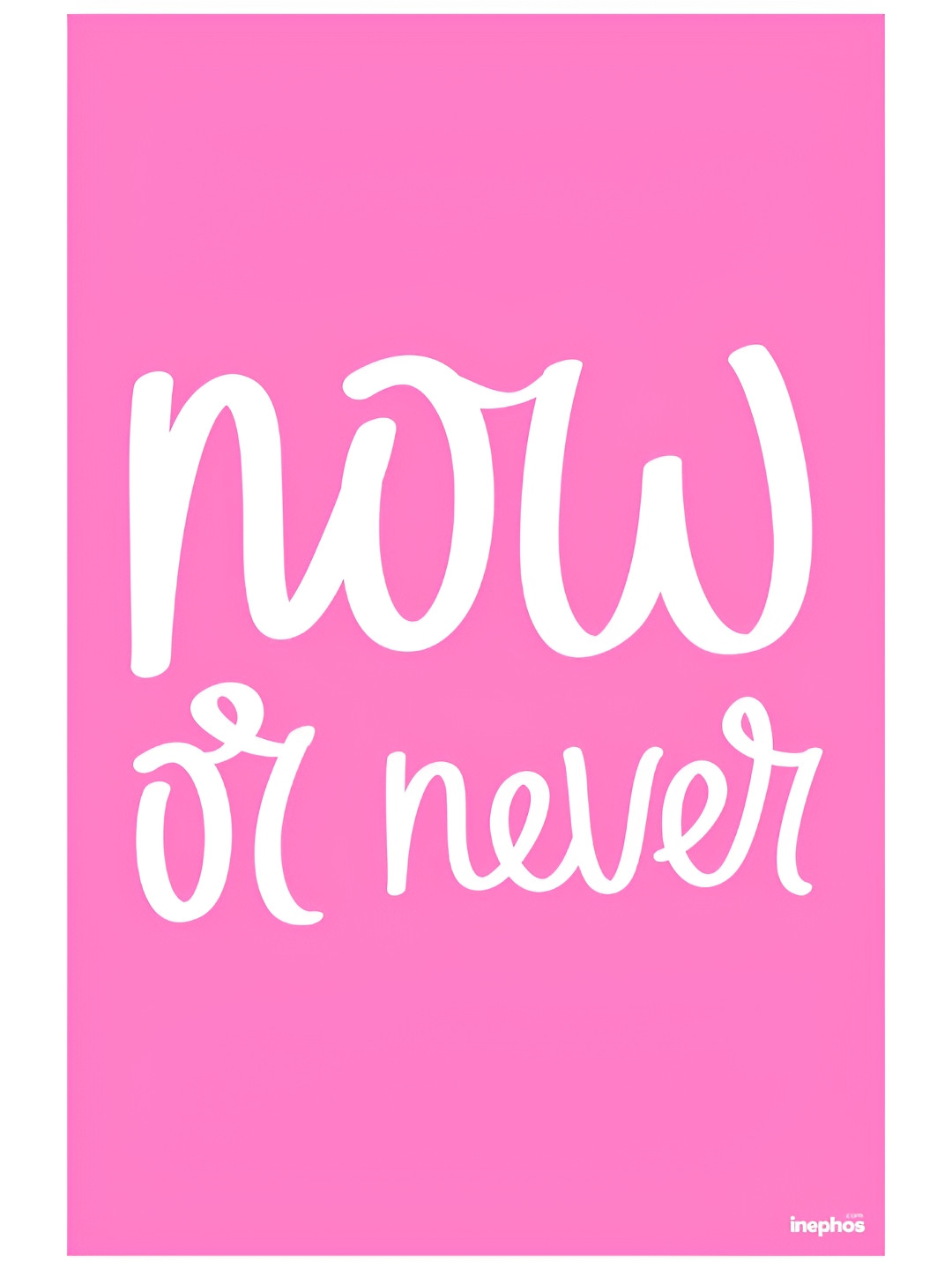 

Inephos White & Pink Printed Paper Creative Artwork Wall Poster
