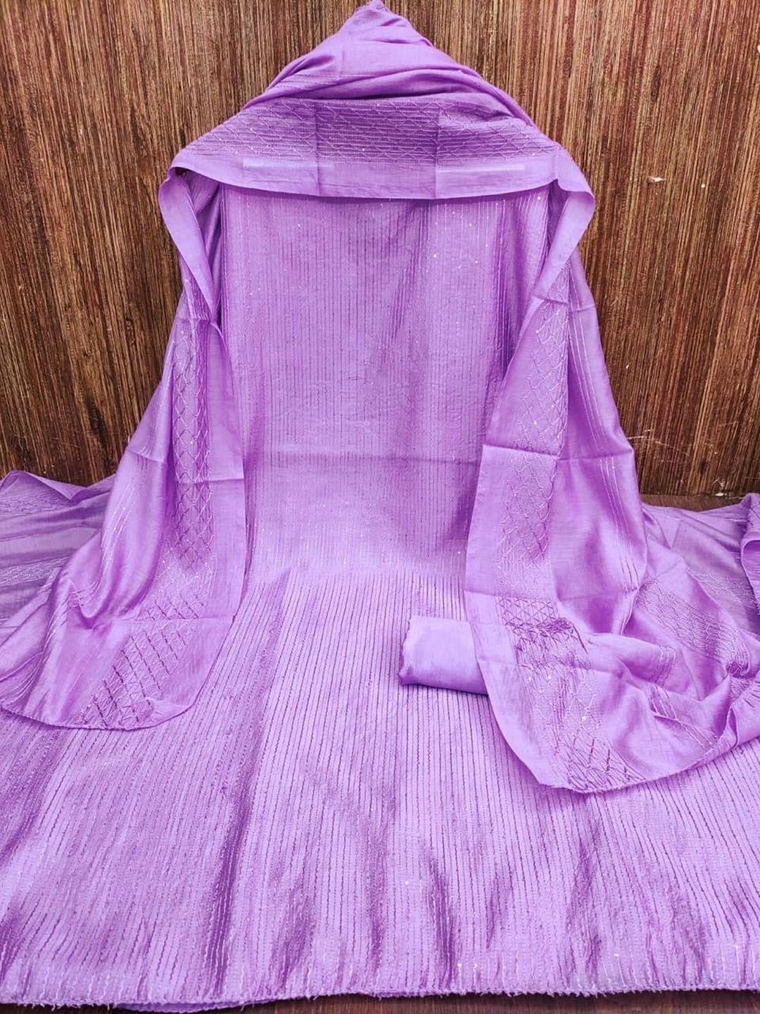 

mimi design Unstitched Dress Material, Lavender