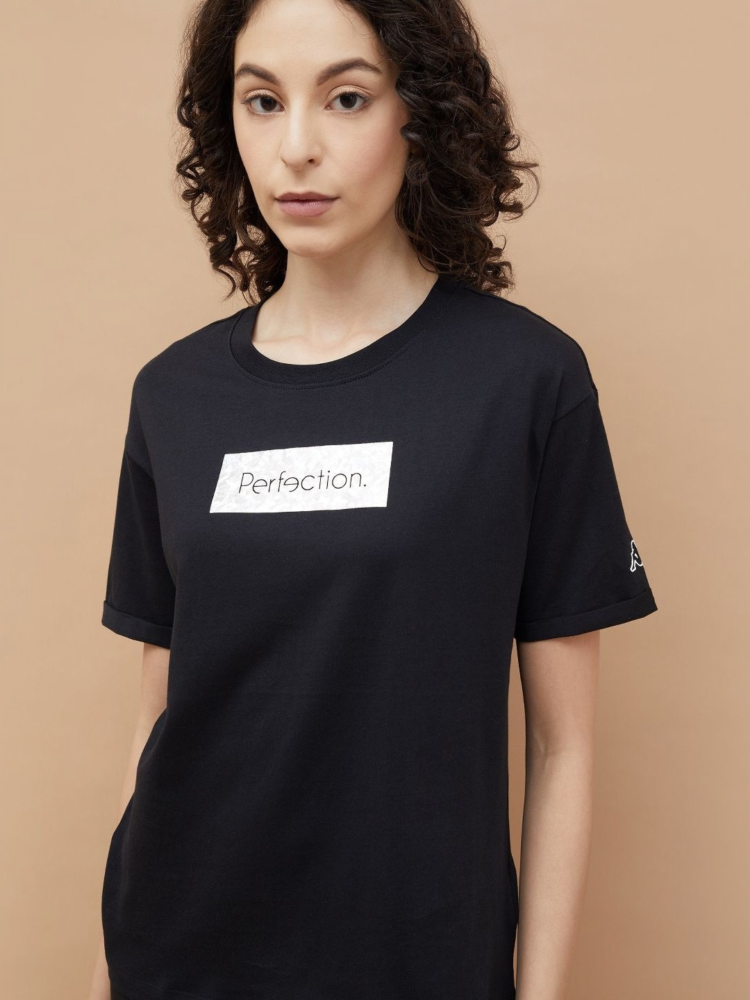 

Kappa Women Printed Pockets T-shirt, Black