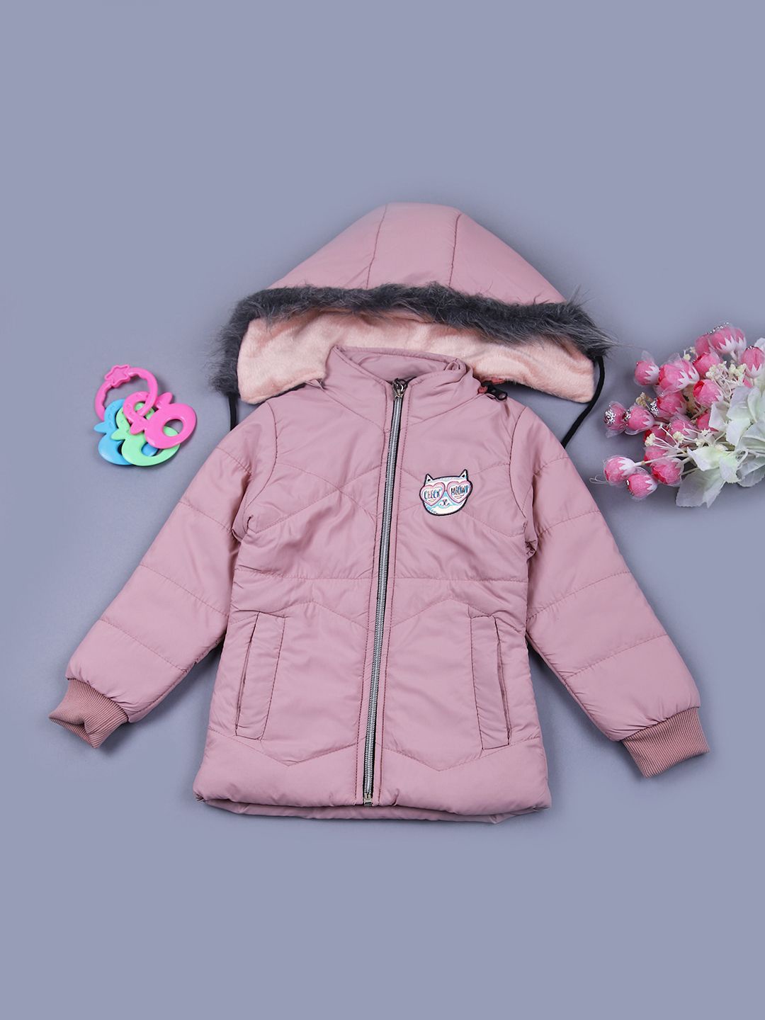 

V-Mart Girls Quilted Jacket, Pink