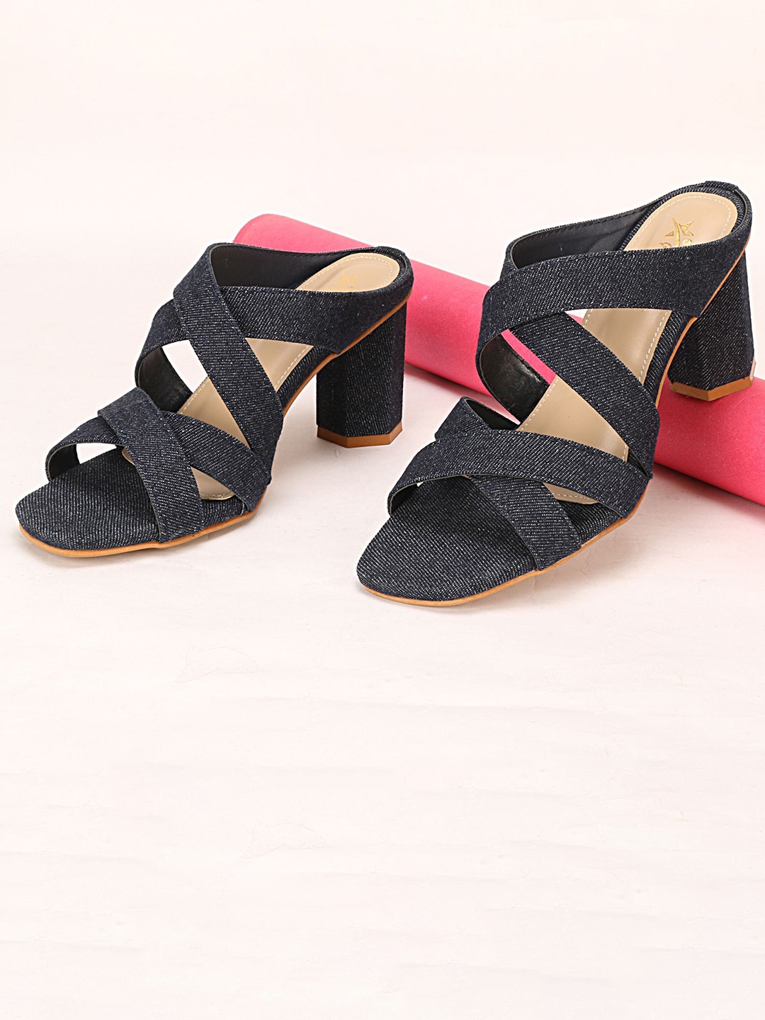 

STARTOES Block Sandals, Blue