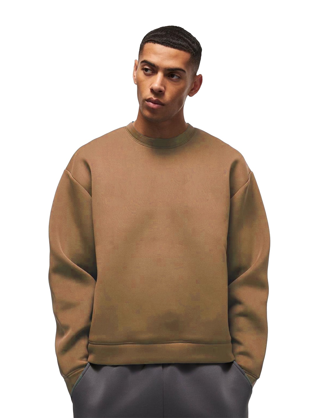 

SONIBROS Men Sweatshirt, Brown