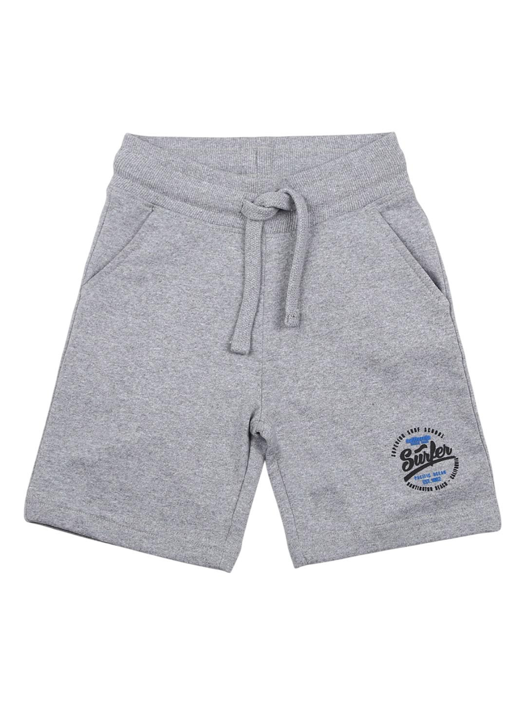 

Billion Boys Cotton Regular Fit Shorts, Grey melange