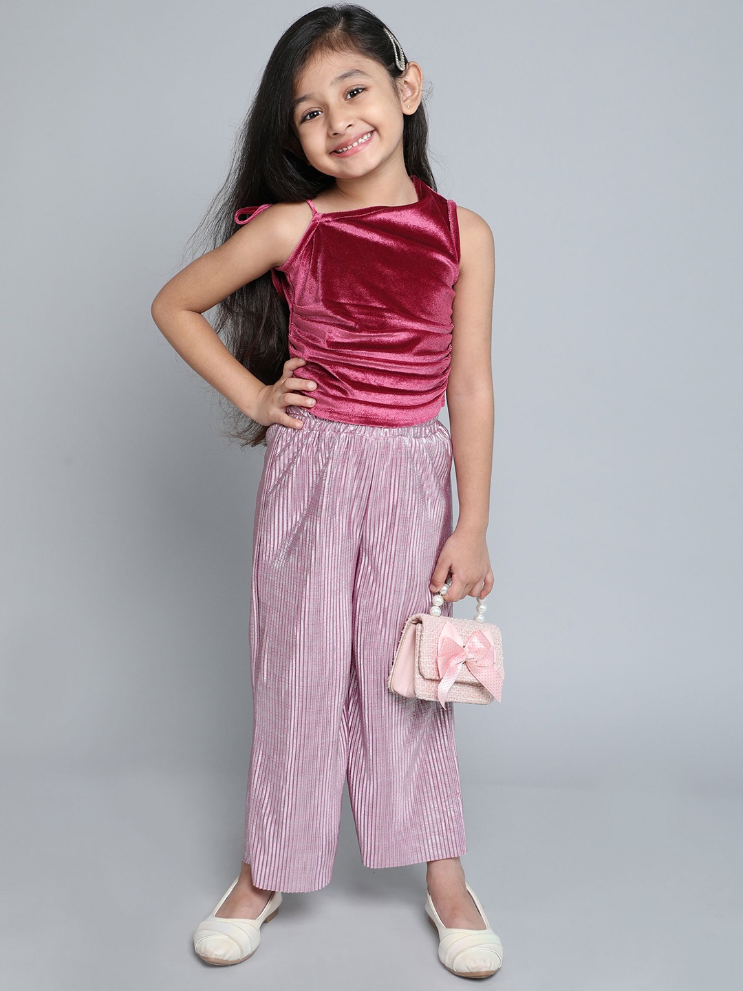 

taffykids Girls Top with Trousers, Orange