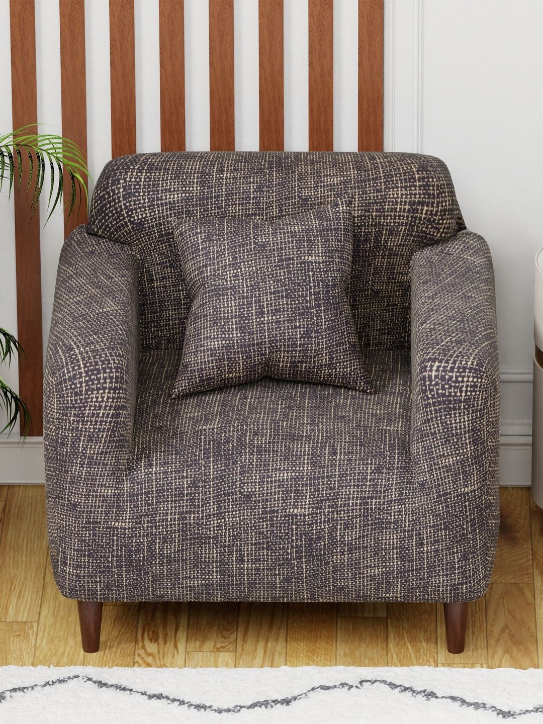 

Myntra Elegant Homes Brown Polyester 2 Piece Sofa Cover With Arms