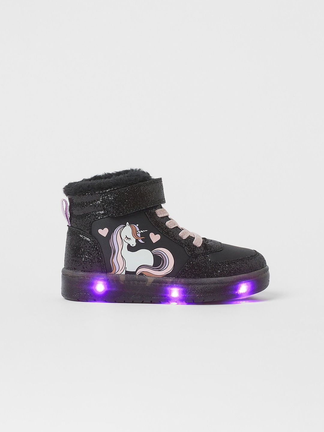 

H&M Flashing Hi-Top Trainers, Black