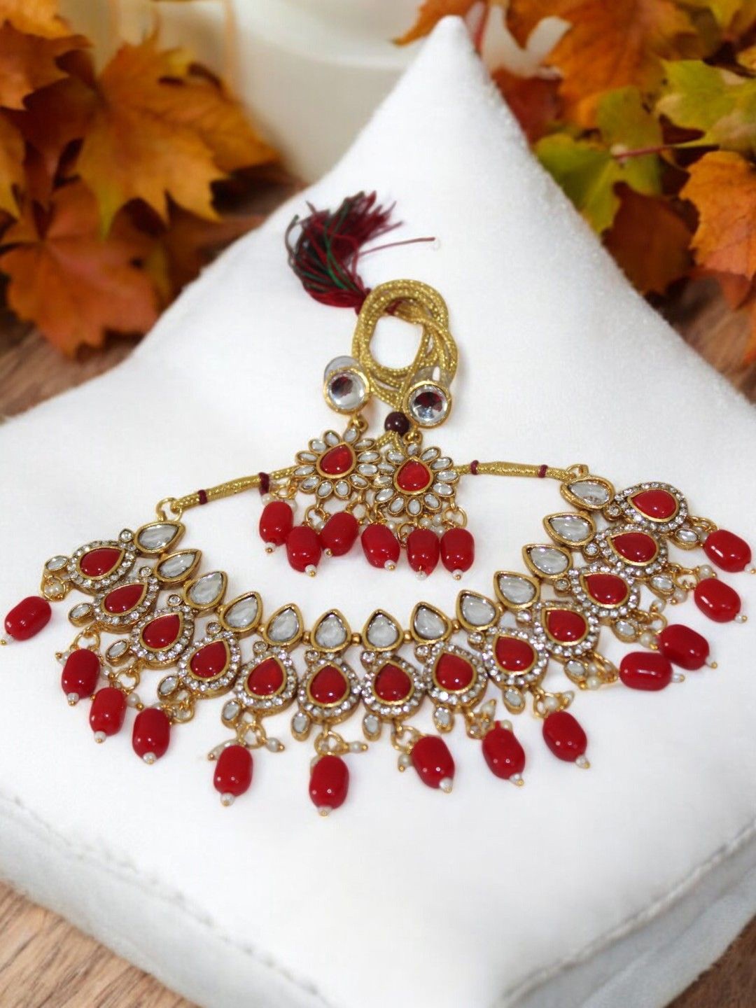 

Jolly Faces Stone-Studded Jewellery Set, Gold