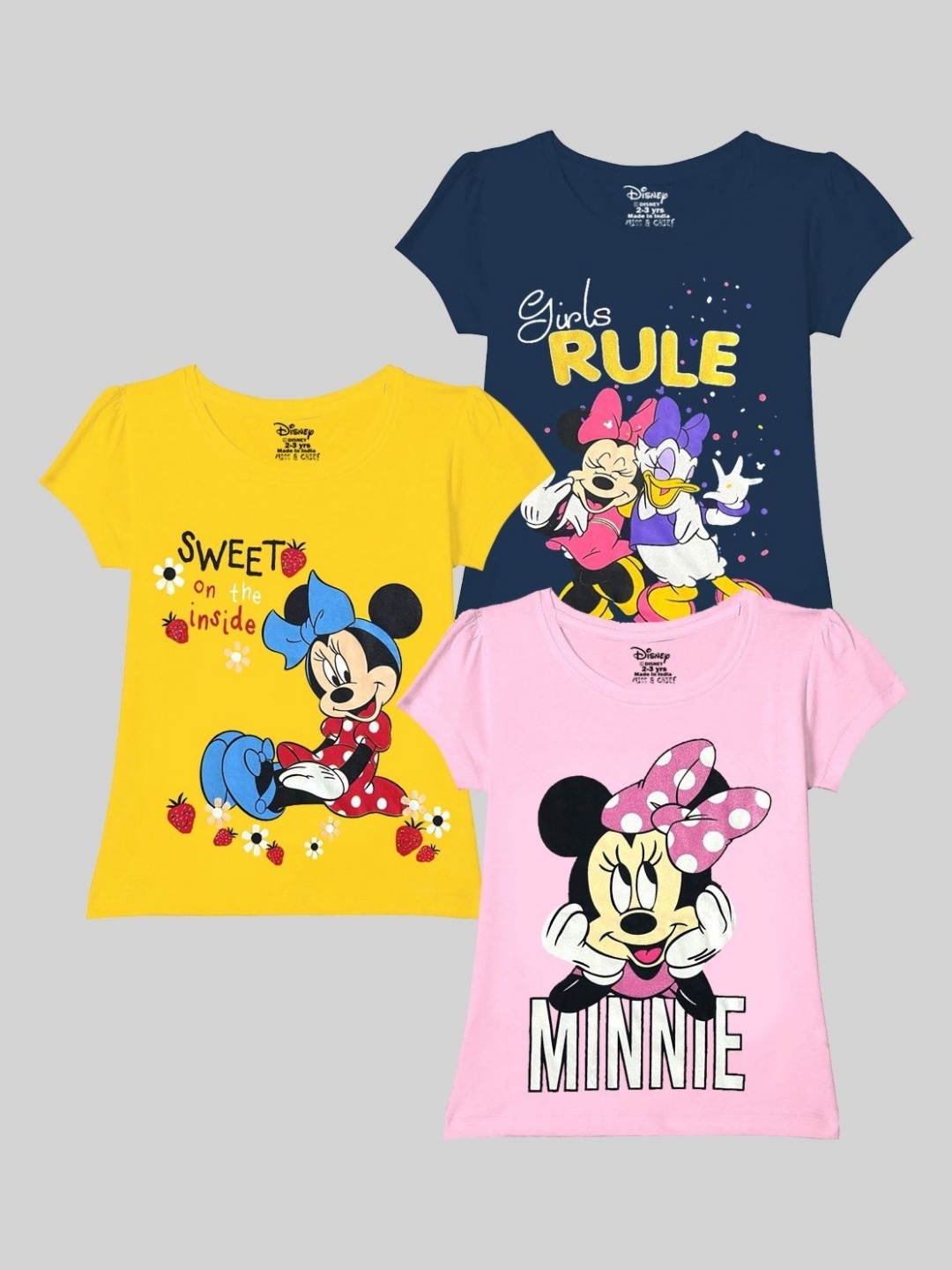 

Disney By Miss and Chief Girls 3 Printed Applique T-shirt, Multi