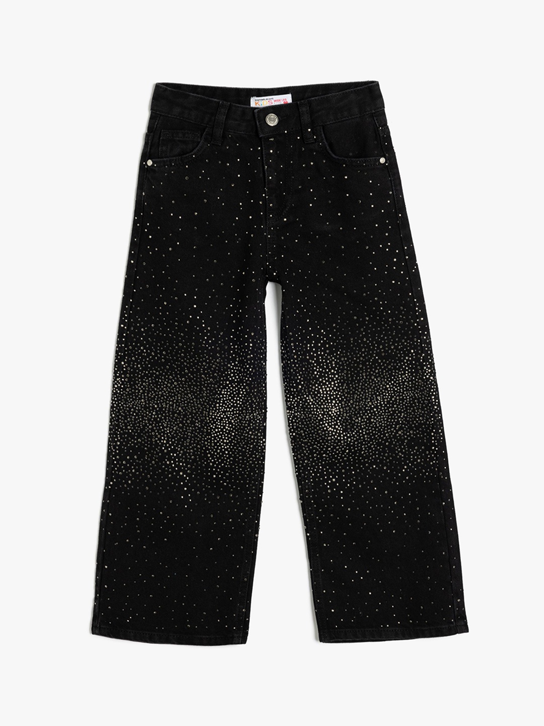 

Koton Girls Polka Dot Printed Trousers, Black