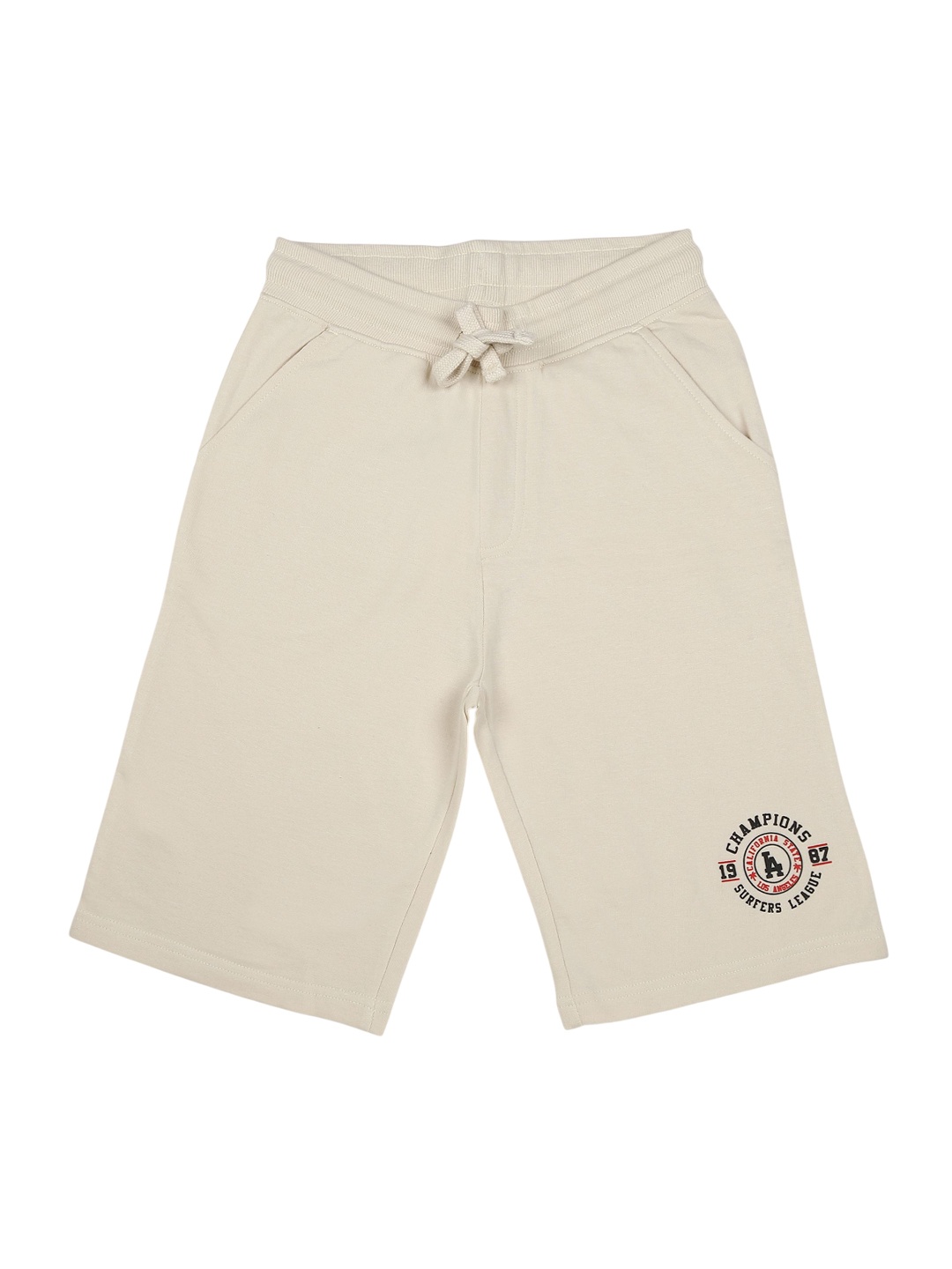 

Billion Boys Solid Cotton Regular Fit Shorts, Beige