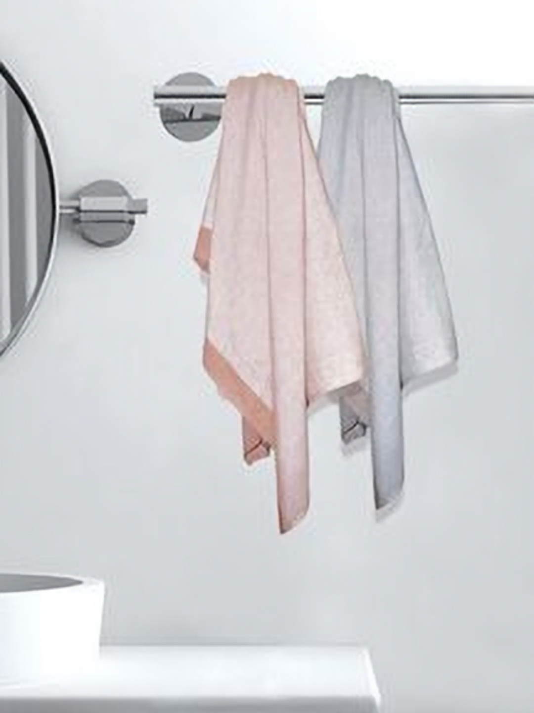 

Athom Living Astar Blue & Brown 2 Pieces Striped Printed Cotton 210 GSM Bath Towels