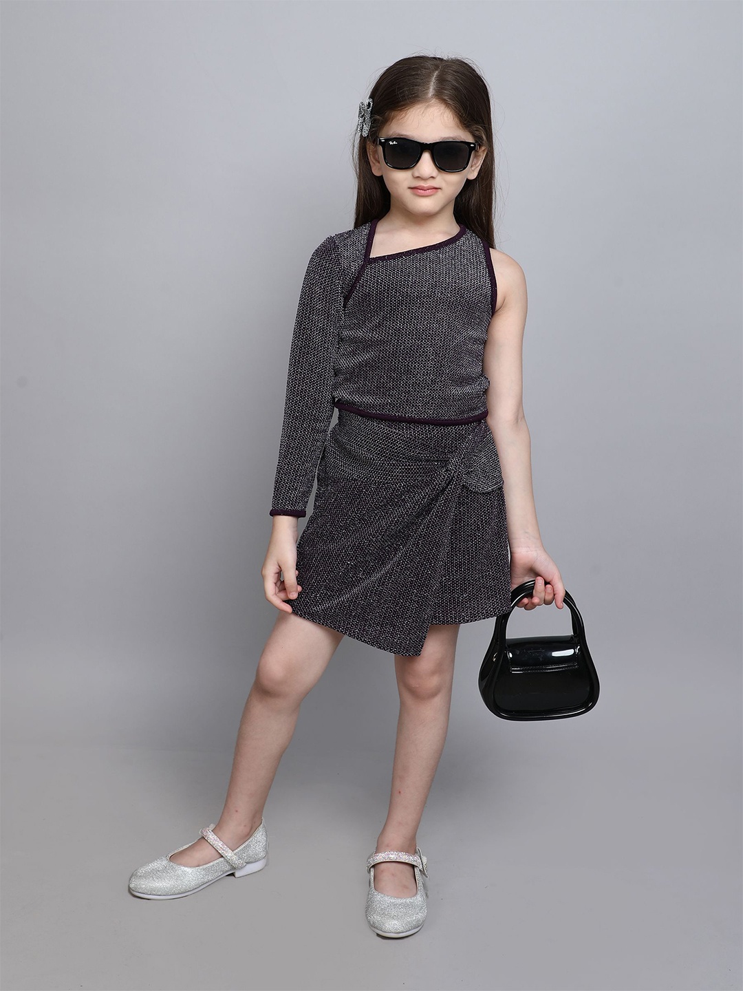 

taffykids Girls Top with Skirt, Black