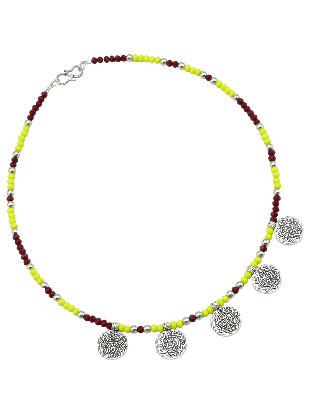 

HIGH TRENDZ Brass Antique Necklace, Silver