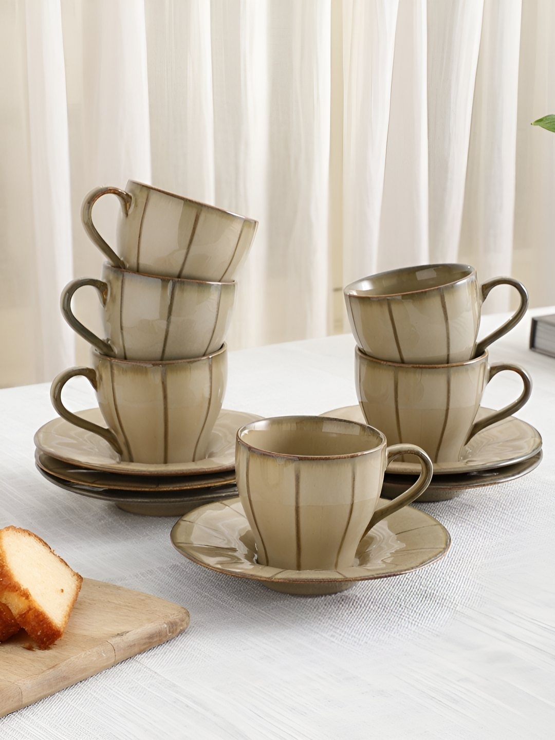 

VarEesha Beige 2024 Printed Tea Set of