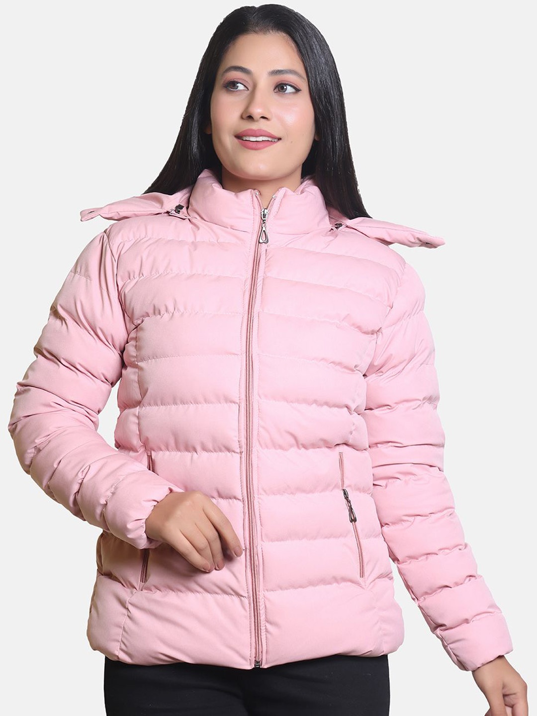 

BAESD Women Windcheater and Water Resistant Puffer Jacket, Peach