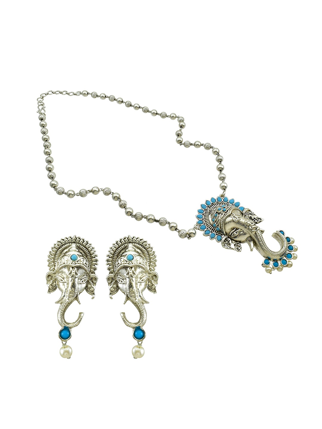 

HIGH TRENDZ Silver Plated Ganesha Charm Pendant With Chain