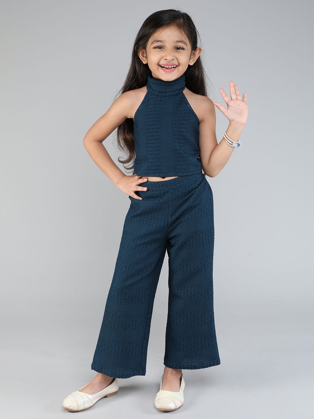 

taffykids Girls Top with Trousers, Teal