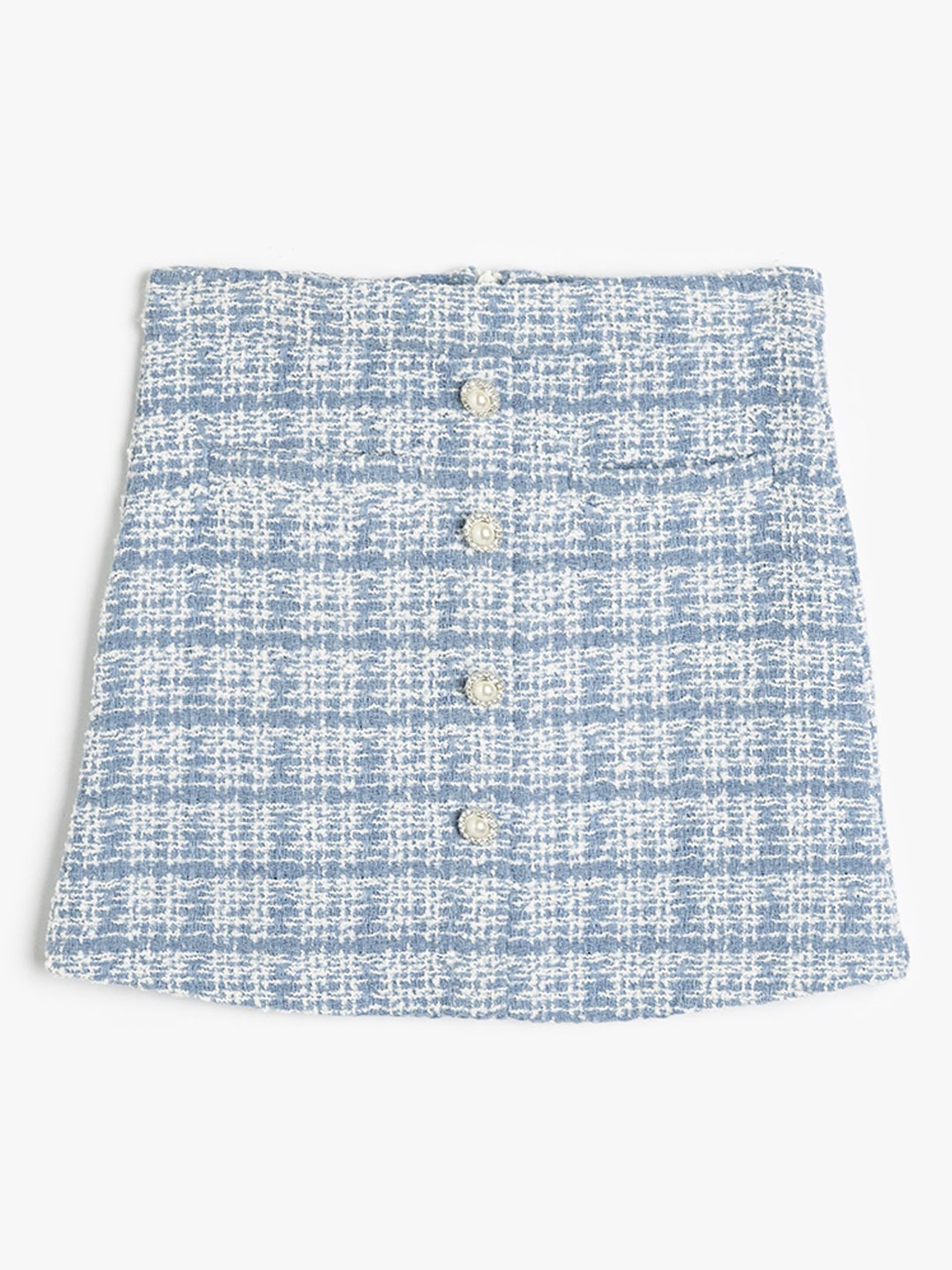 

Koton Girls Checked Straight Midi Skirt, Blue