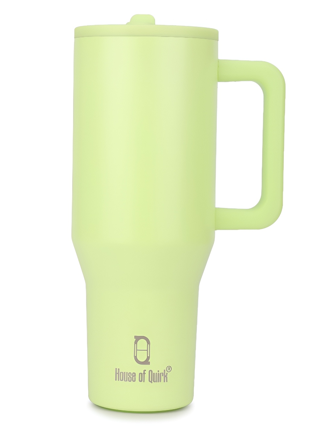 

HOUSE OF QUIRK Lime Green Stainless Steel Double Wall Vacuum Tumbler with Handle 1.2 L