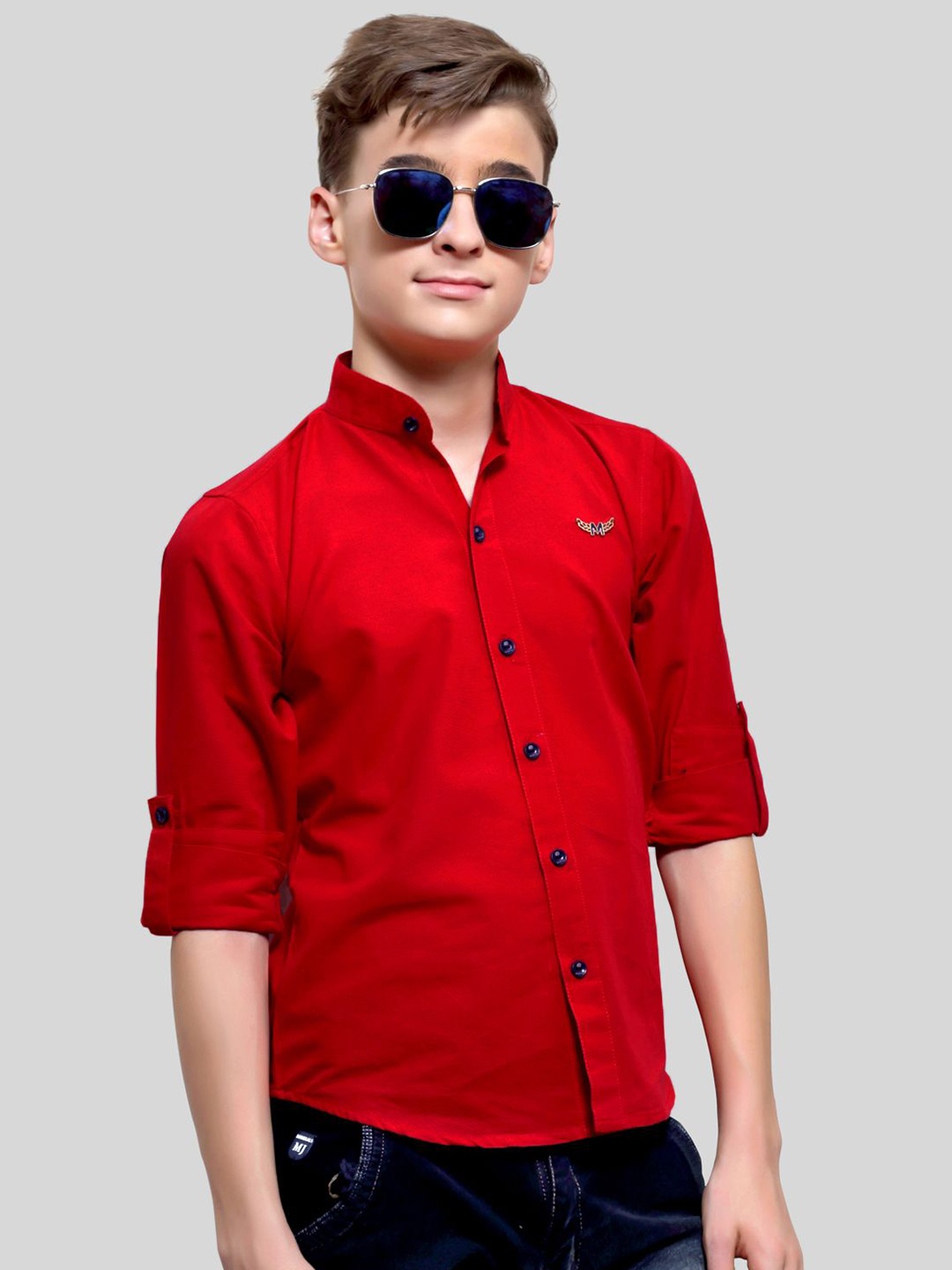 

MashUp Boys Classic Opaque Casual Shirt, Maroon