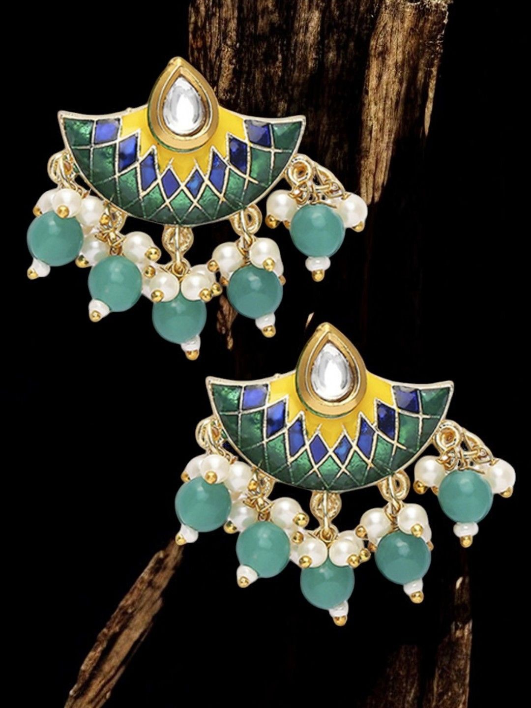 

Anouk Floral Drop Earrings, Green