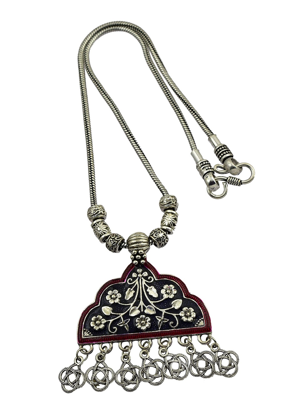 

HIGH TRENDZ Copper Silver-Plated Handcrafted Necklace