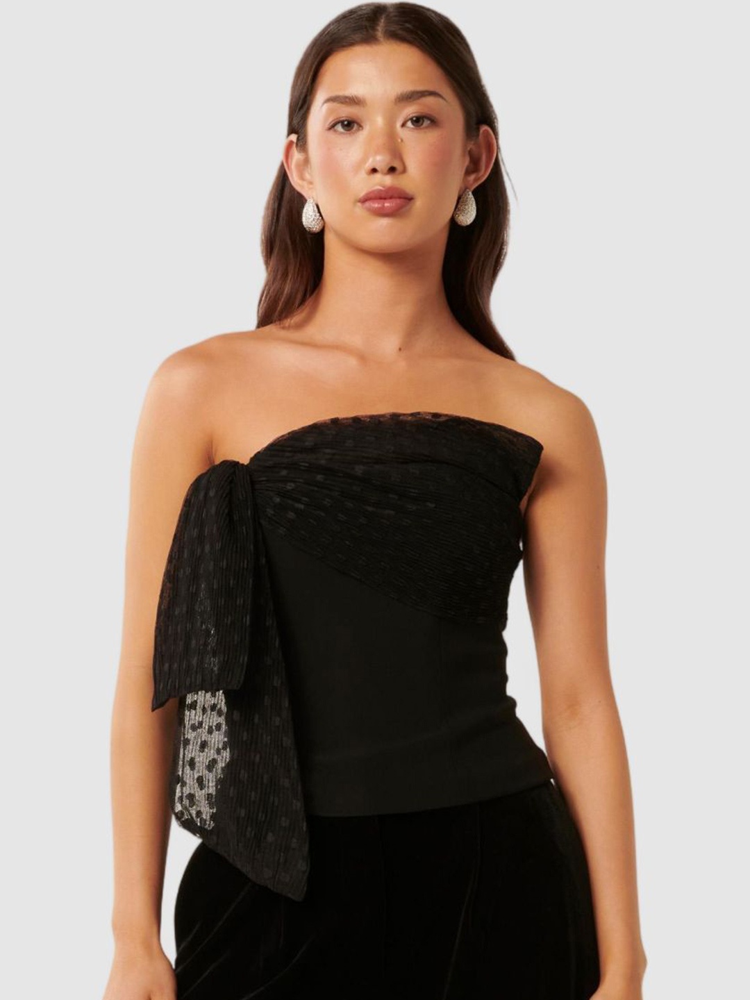 

Forever New Crepe Top, Black