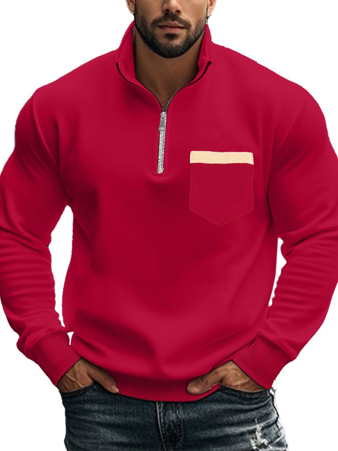 

StyleCast x Revolte Men Sweatshirt, Red