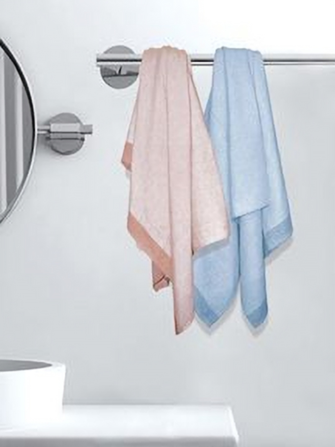 

Athom Living Blue & Brown 2 Cotton 210 GSM Bath Towel