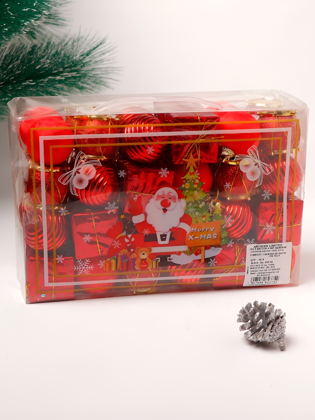 

Archies Red Christmas Hanging Ornaments, Multi