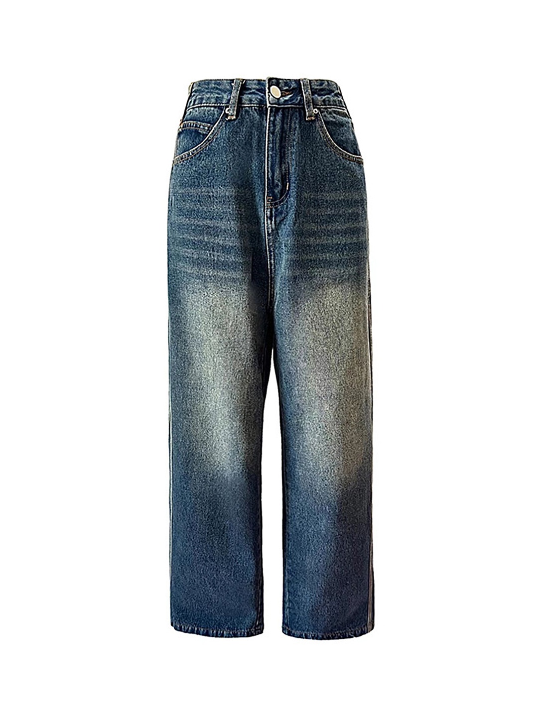 

LULU & SKY Women Low Distress Heavy Fade Jeans, Blue