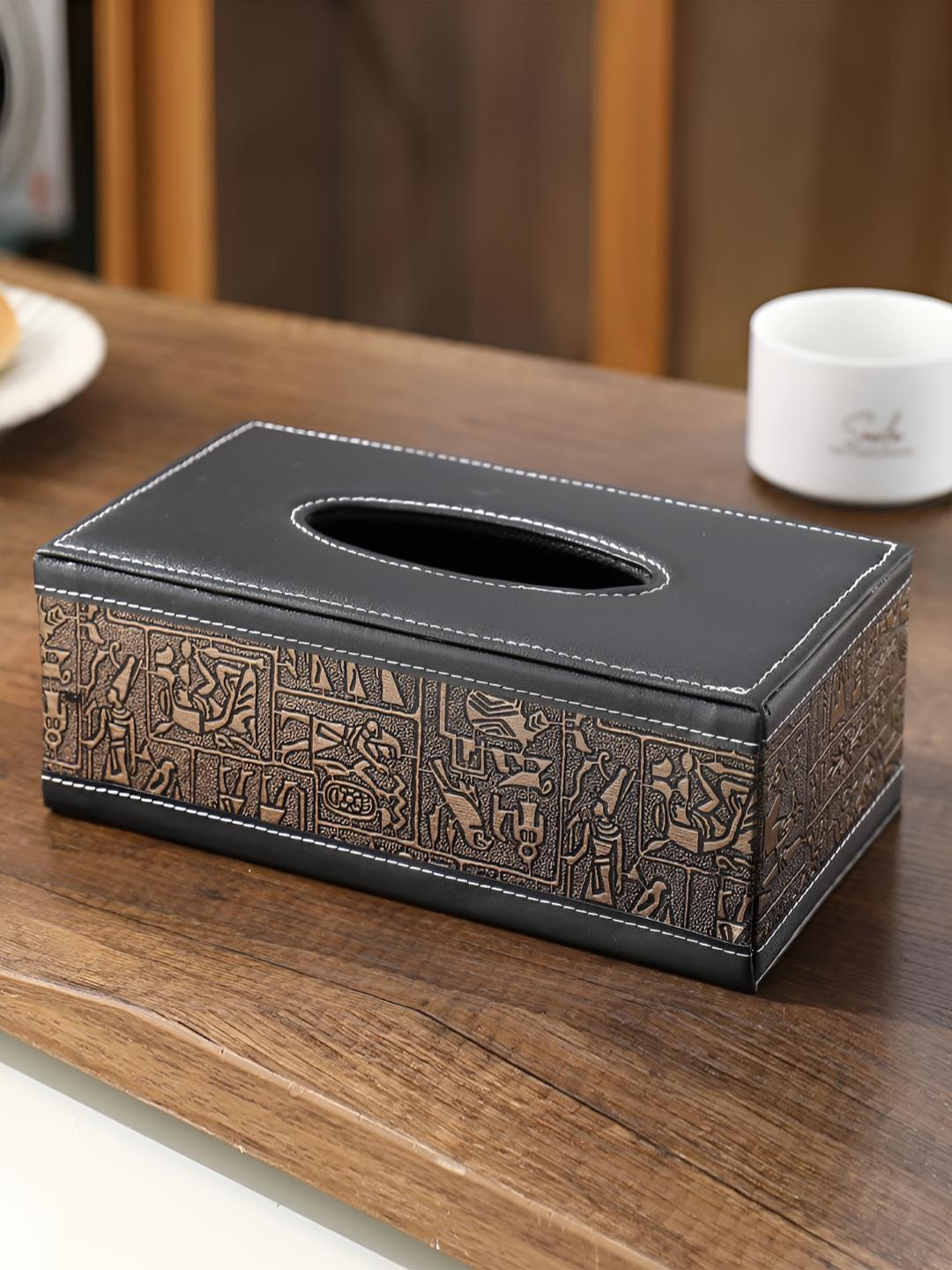 

HOKIPO Gunmetal-Toned Plastic Tissue Holders, Metallic