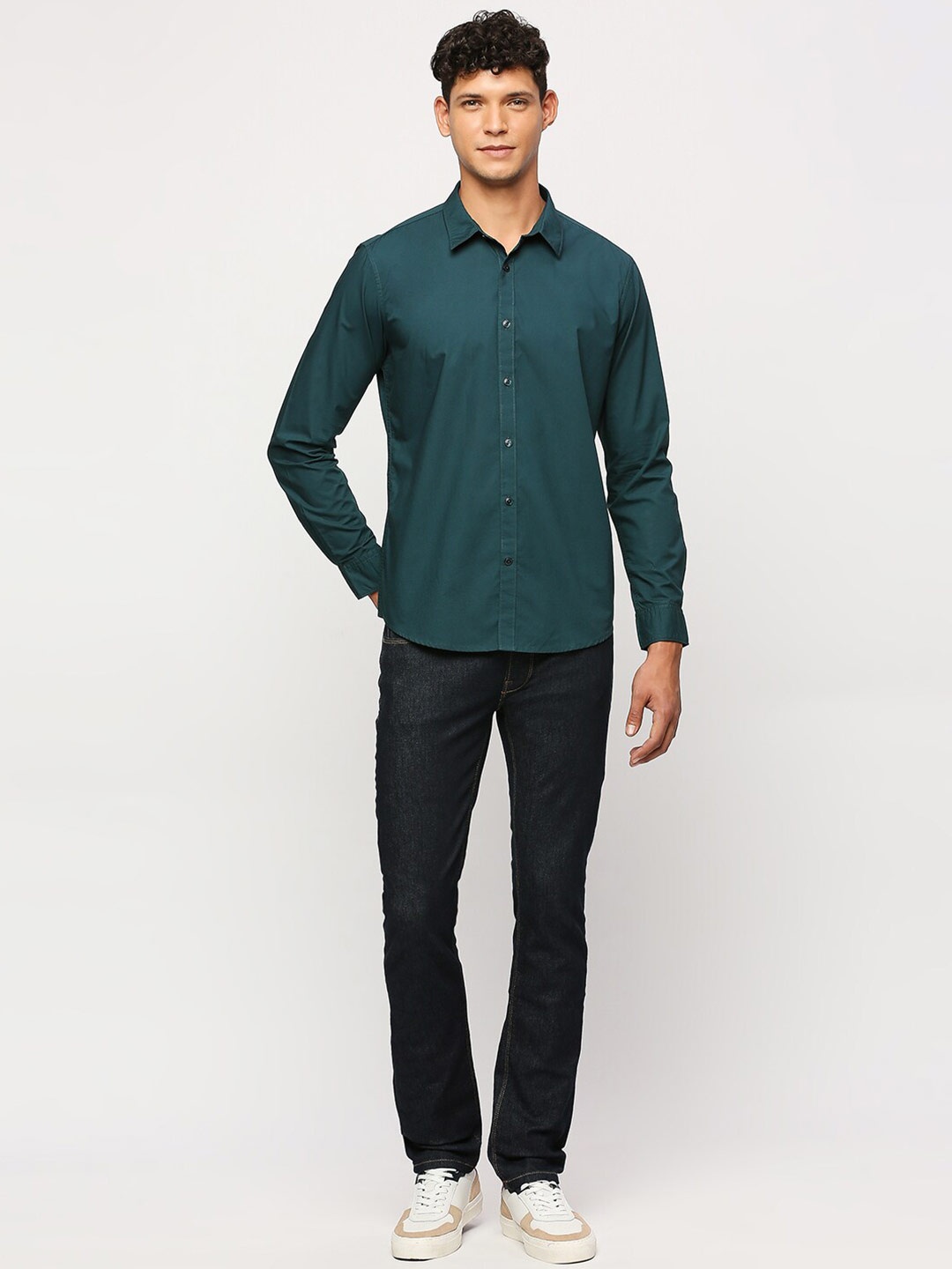 

Pepe Jeans Spread Collar Pure Cotton Casual Shirt, Green