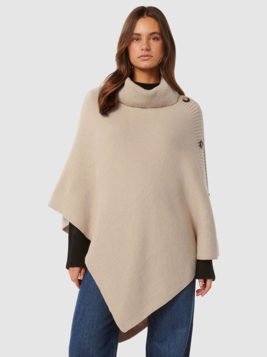 

Forever New Women Poncho, Beige