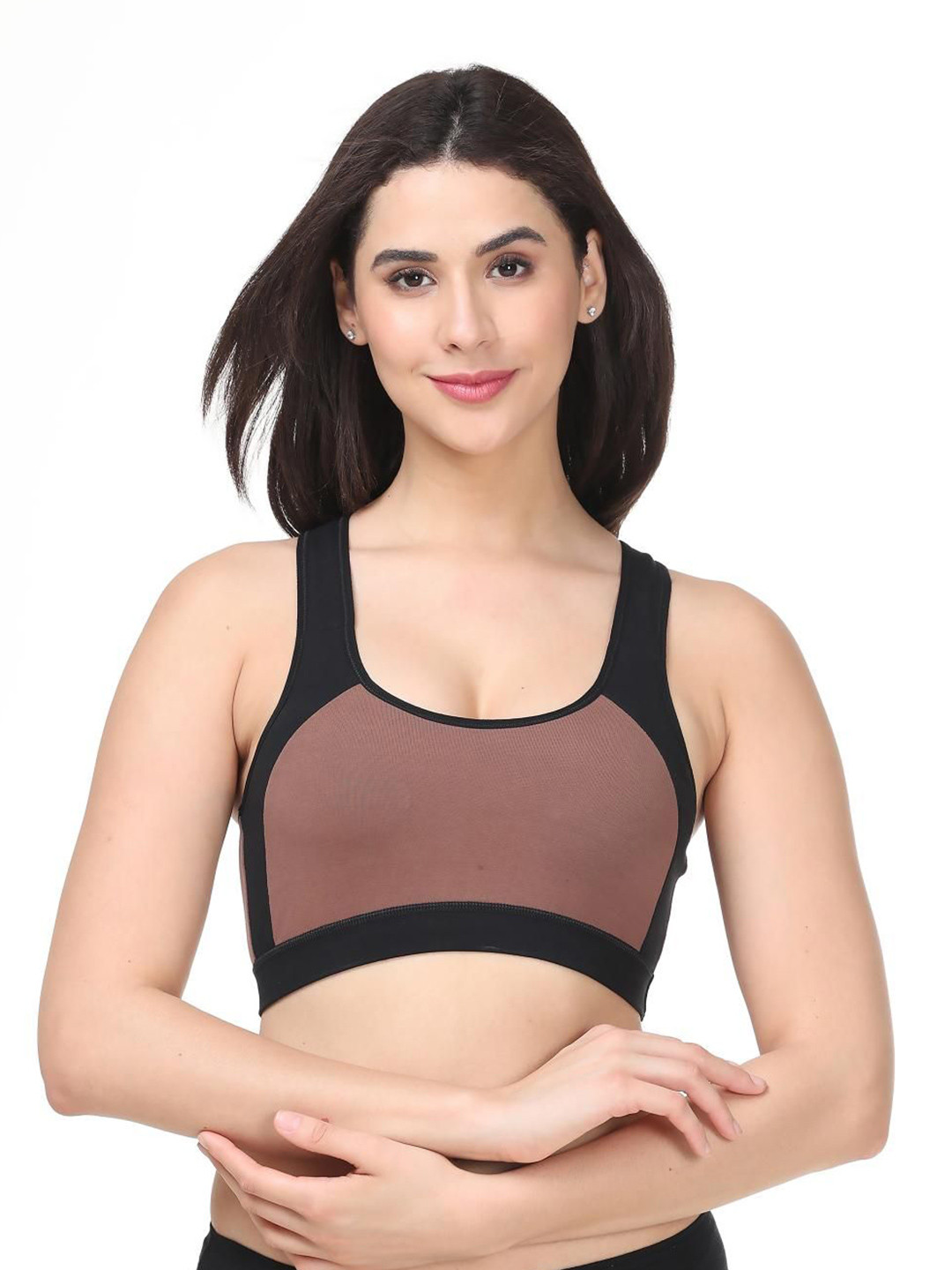 

Vismay ACTIVE-101: Medium Impact Active Bra, Brown