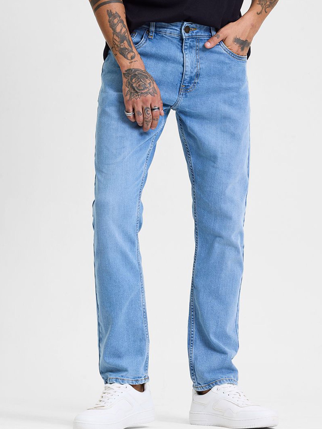 

Snitch Men Comfort Light Fade Stretchable Jeans, Blue