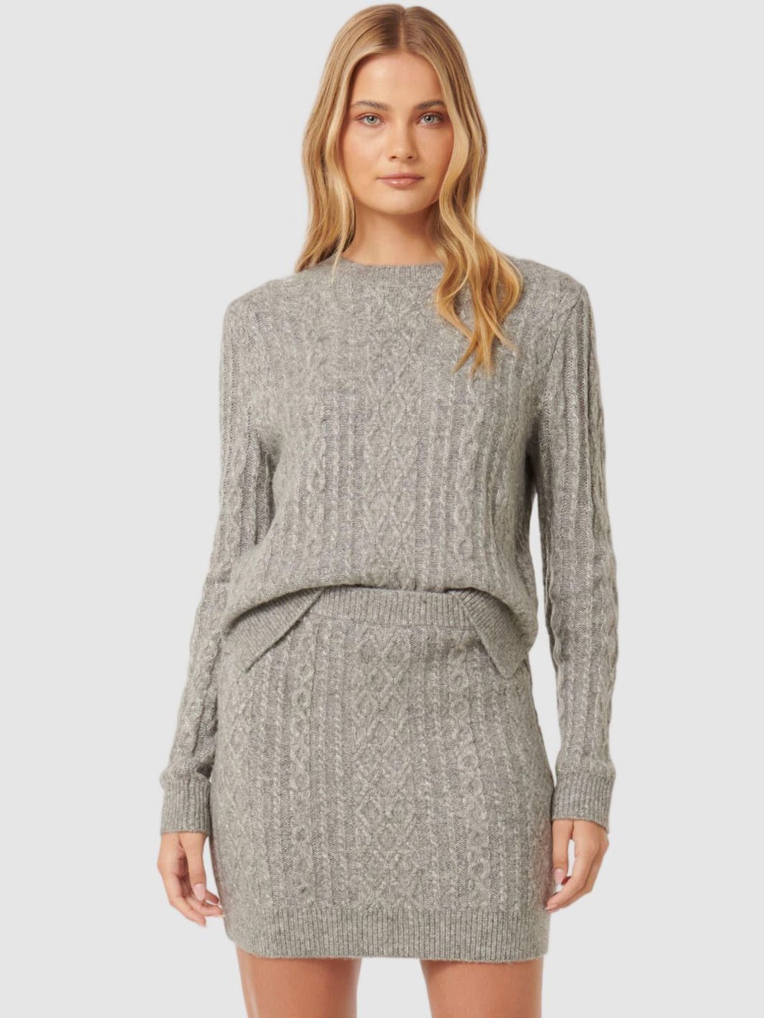

Forever New Self Designed Pencil Mini Skirt, Grey